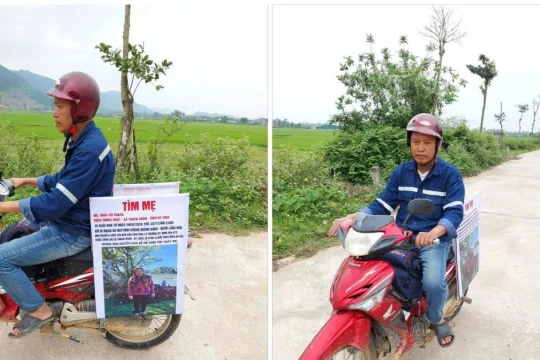 Con trai rong ruổi trên xe máy cũ hơn một tháng tìm mẹ mất tích