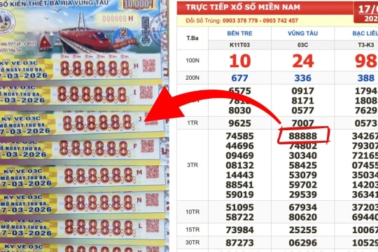 Hàng loạt người trúng thưởng nhờ dãy số 888888