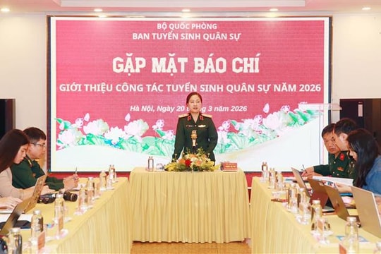 Những đổi mới trong tuyển sinh quân sự năm 2026