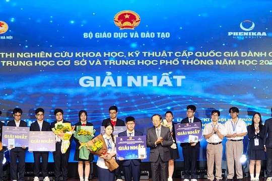 Học sinh Hưng Yên đạt giải Nhất cuộc thi nghiên cứu KHKT cấp quốc gia