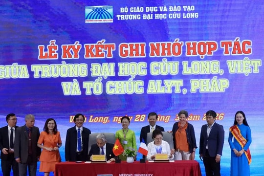 Trường ĐH Cửu Long hợp tác với đối tác Pháp về GD&ĐT, nghiên cứu khoa học