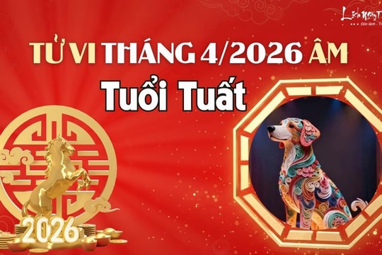 Tử vi tháng 4/2026 tuổi Tuất âm lịch: Sống thiện lành hưởng nhiều may mắn