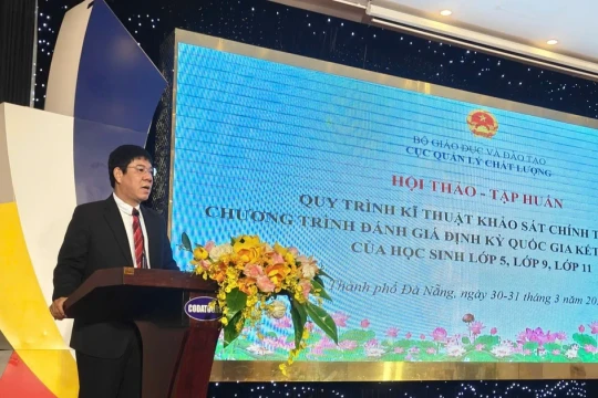 Tập huấn khảo sát định kỳ kết quả học tập HS cho 10 tỉnh miền Trung, Tây Nguyên