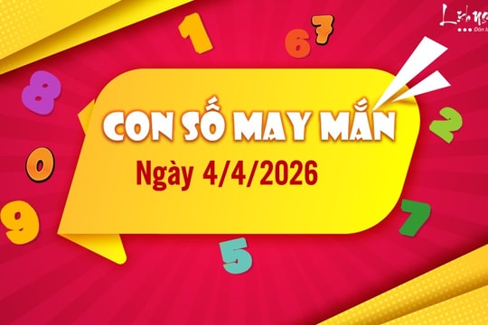 Con số may mắn hôm nay 4/4/2026 theo năm sinh chọn ra số CỰC VƯỢNG