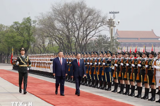 Trung Quốc bắn 21 loạt đại bác chào mừng Tổng Bí thư, Chủ tịch nước Tô Lâm