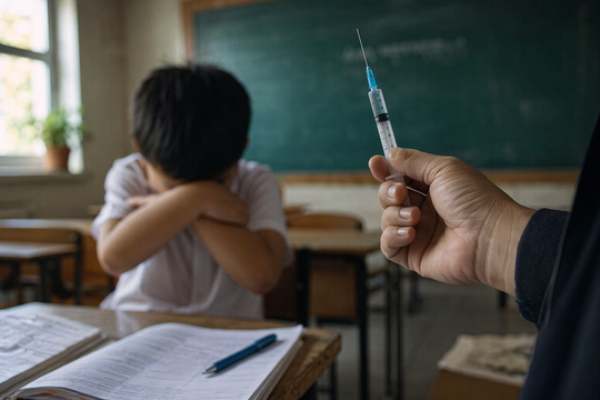 Vụ học sinh bị phạt tự chích kim tiêm: Đã có kết quả xét nghiệm máu