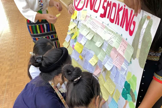 Trường vùng cao nâng cao ý thức cho học trò nói không với thuốc lá