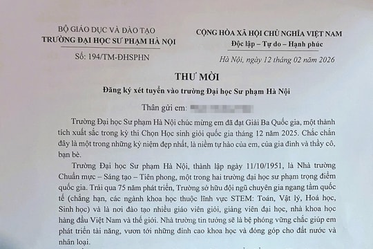 Hiệu trưởng ĐH Sư phạm Hà Nội mời đích danh học sinh đăng ký xét tuyển thẳng từ lớp 11