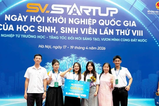 Sinh viên Trường ĐH Kiên Giang đạt Giải Ba tại SV.STARTUP 2026