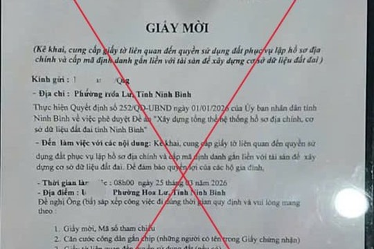 Ninh Bình: Cảnh báo tình trạng giả danh cán bộ Sở Nông nghiệp và Môi trường để lừa đảo