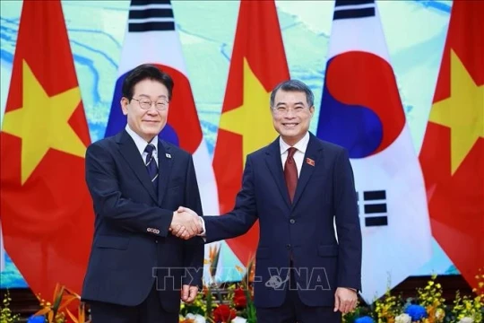 Thủ tướng Lê Minh Hưng hội kiến Tổng thống Hàn Quốc Lee Jae Myung