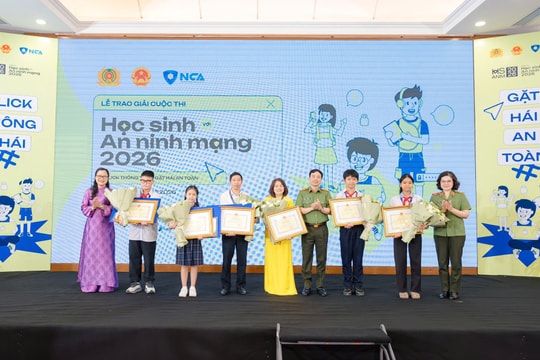 Trao giải cuộc thi 'Học sinh với An ninh mạng 2026' trên toàn quốc