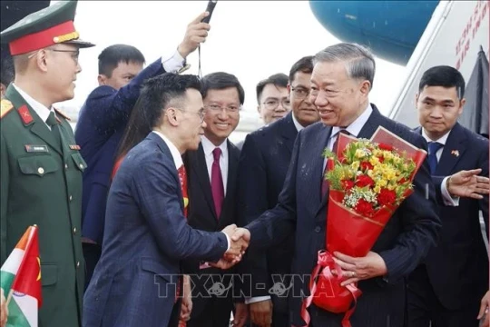 Tổng Bí thư, Chủ tịch nước Tô Lâm bắt đầu thăm cấp Nhà nước Cộng hòa Ấn Độ