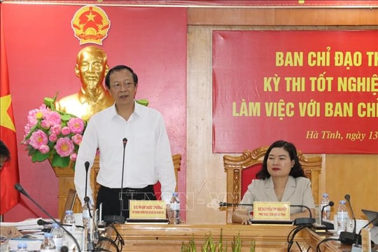 Kỳ thi tốt nghiệp THPT 2026: Ban Chỉ đạo thi quốc gia kiểm tra công tác chuẩn bị tại Hà Tĩnh