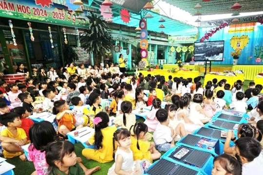 Nhiều hoạt động mừng sinh nhật Bác tại Trường Mầm non ở An Giang