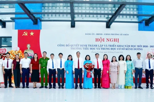 Thành lập Trường Kênh Dương, hoàn thiện mạng lưới giáo dục phường Lê Chân
