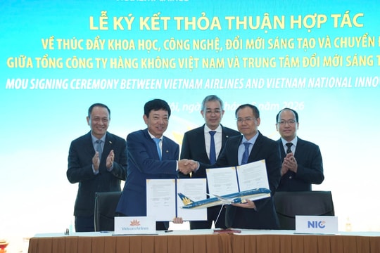 Vietnam Airlines ký kết hợp tác thúc đẩy khoa học, công nghệ, đổi mới sáng tạo và chuyển đổi số