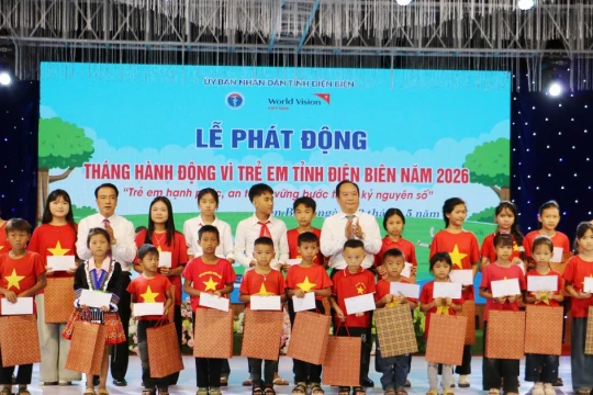 Tiếp nhận hơn 745 triệu đồng hỗ trợ trẻ em khó khăn tại Điện Biên