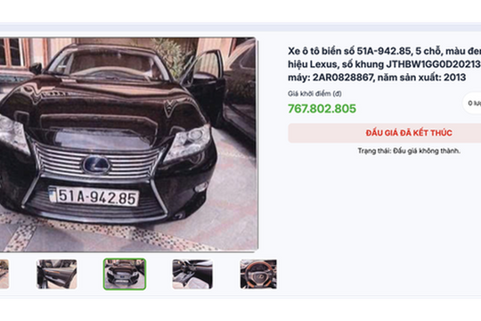Hạ giá 2 xe sang của bà Trương Mỹ Lan để đấu giá lại