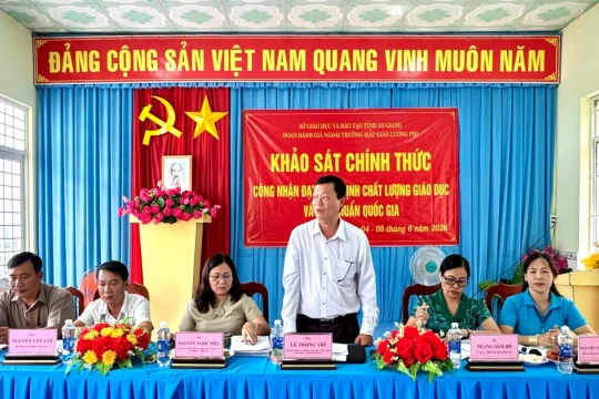 Sở GD&ĐT An Giang khảo sát trường chuẩn Quốc gia tại Trường Mẫu giáo Lương Phi