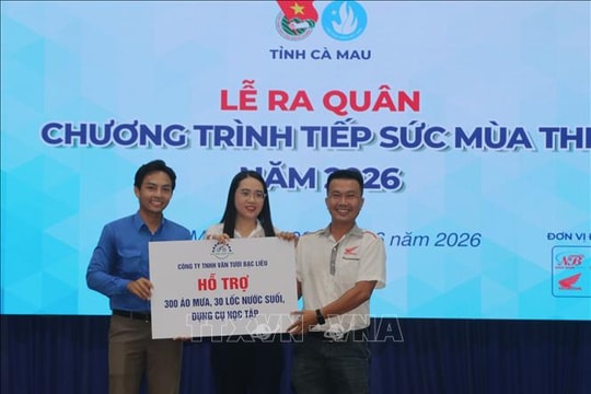 Tỉnh đoàn Cà Mau thành lập 56 đội hình Tiếp sức mùa thi