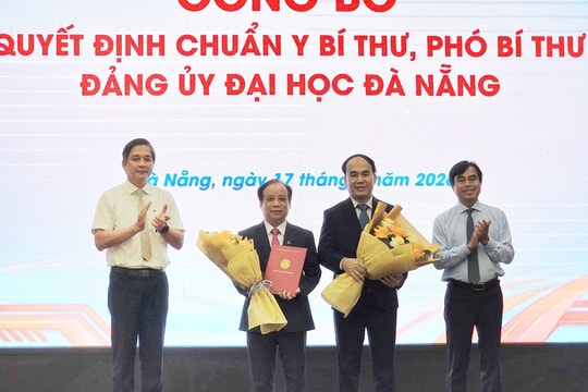 Công bố quyết định chuẩn y Bí thư, Phó Bí thư Đảng ủy Đại học Đà Nẵng