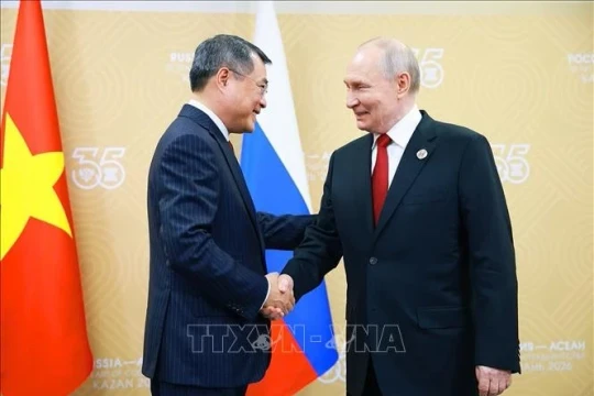 Thủ tướng Lê Minh Hưng hội kiến Tổng thống Nga Vladimir Putin