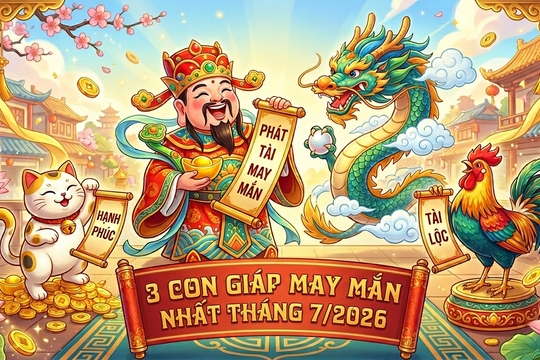 Tháng 7 GẶP THỜI không cầu mà được: 3 con giáp ĐỎ cả TIỀN lẫn TÌNH, may mắn hết phần thiên hạ!