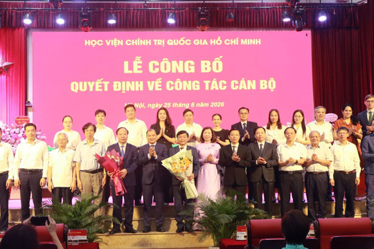 Công bố quyết định về công tác cán bộ Học viện Báo chí và Tuyên truyền