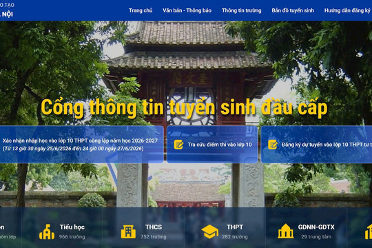 Chiều nay (25/6), học sinh Hà Nội xác nhận nhập học vào lớp 10
