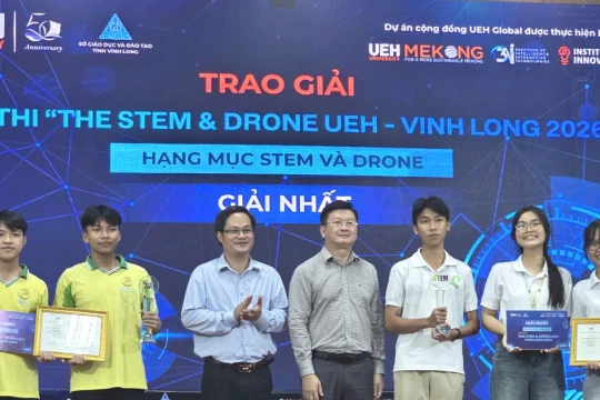 Vinh danh các đội xuất sắc tại Hội thi STEM và Drone UEH - Vĩnh Long 2026