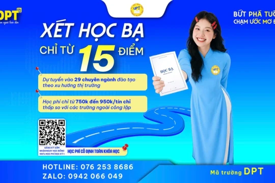 Trường Đại học Phan Thiết mở rộng cơ hội trúng tuyển bằng phương thức xét học bạ