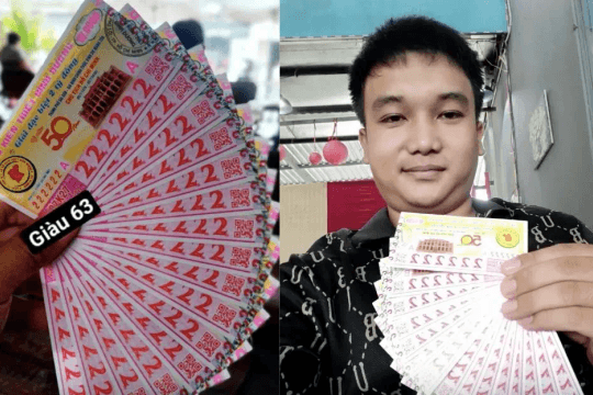 Chàng trai gây chú ý khi hai lần trúng vé số dãy 222222 và 888888