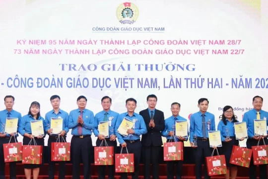 Xét Giải thưởng tôn vinh cán bộ công đoàn đổi mới và sáng tạo ngành Giáo dục
