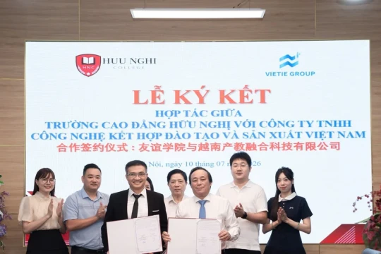 Trường CĐ Hữu Nghị hợp tác chiến lược với doanh nghiệp, triển khai ‘học-làm kết hợp’