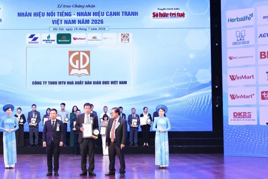 Nhà xuất bản Giáo dục Việt Nam lọt Top 20 nhãn hiệu nổi tiếng Việt Nam 2026