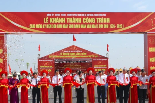 Khánh thành tuyến đường nối Khu lăng mộ vua Trần với Khu lưu niệm Lê Quý Đôn ở Hưng Yên