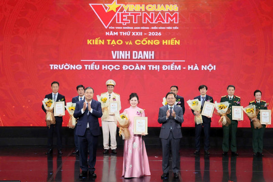 Trường Tiểu học Đoàn Thị Điểm được vinh danh tại chương trình "Vinh quang Việt Nam" năm 2026