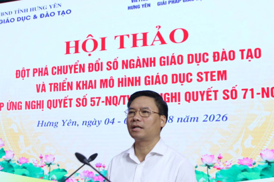 Hưng Yên đẩy mạnh chuyển đổi số, đưa STEM và AI vào trường học