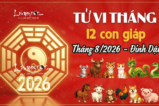 Tử vi tháng 8/2026 của 12 con giáp âm lịch: Ai có những lựa chọn khôn ngoan nhất?