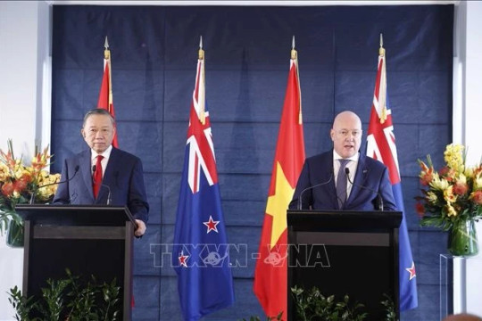 Tổng Bí thư, Chủ tịch nước Tô Lâm và Thủ tướng New Zealand gặp gỡ báo chí