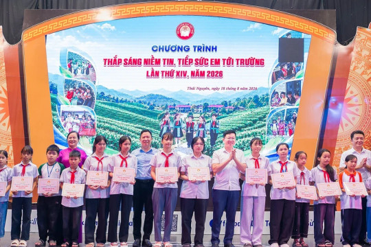 Núi Pháo tiếp tục ‘Thắp sáng niềm tin, tiếp sức em đến trường’ năm 2026