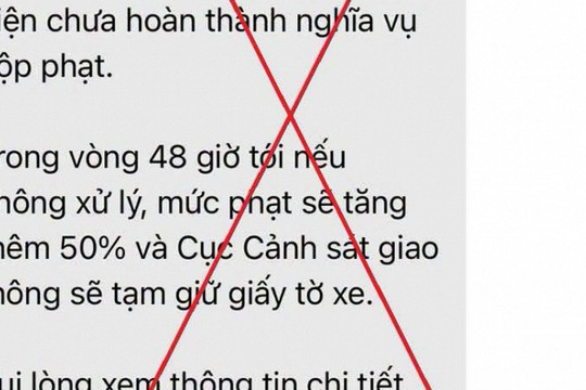 Hiểm họa không ngờ từ tin nhắn “phạt nguội” yêu cầu chuyển tiền trong 48 giờ