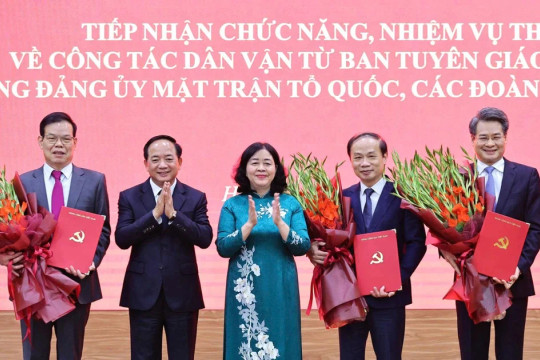 Bộ Chính trị, Ban Bí thư điều động, chỉ định 3 Phó Bí thư Đảng ủy MTTQ, các đoàn thể Trung ương