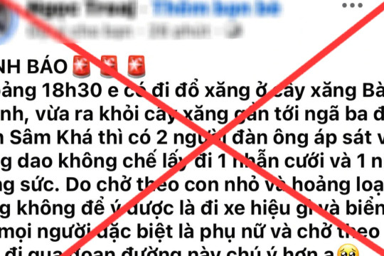 Làm mất nhẫn cưới, người phụ nữ dựng chuyện bị cướp