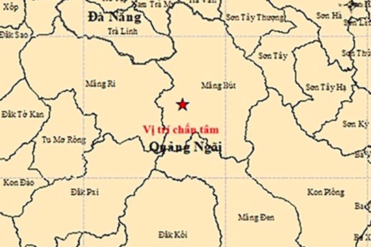 Quảng Ngãi liên tiếp xảy ra 6 trận động đất