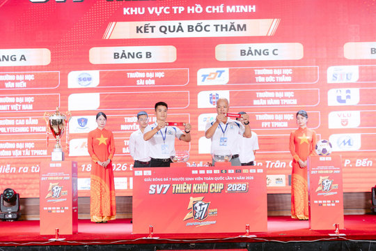 SV7 Thiên Khôi Cup 2026 ra mắt, 40 đội bóng sinh viên sẵn sàng tranh tài