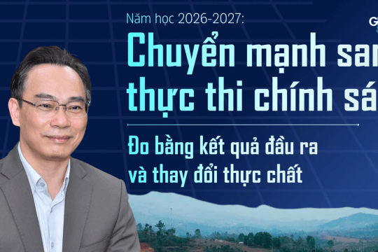Năm học 2026-2027: Chuyển mạnh sang thực thi chính sách, đo bằng kết quả đầu ra và thay đổi thực chất