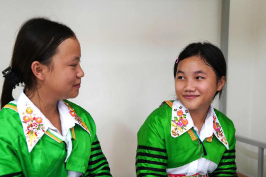Học sinh háo hức trong căn phòng nội trú