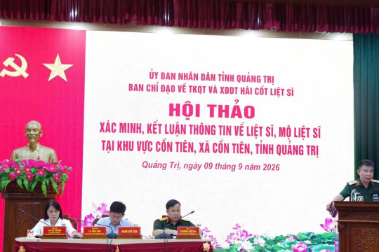 Còn khoảng 80-90 hài cốt liệt sĩ có thể chưa được quy tập ở Cồn Tiên, Quảng Trị